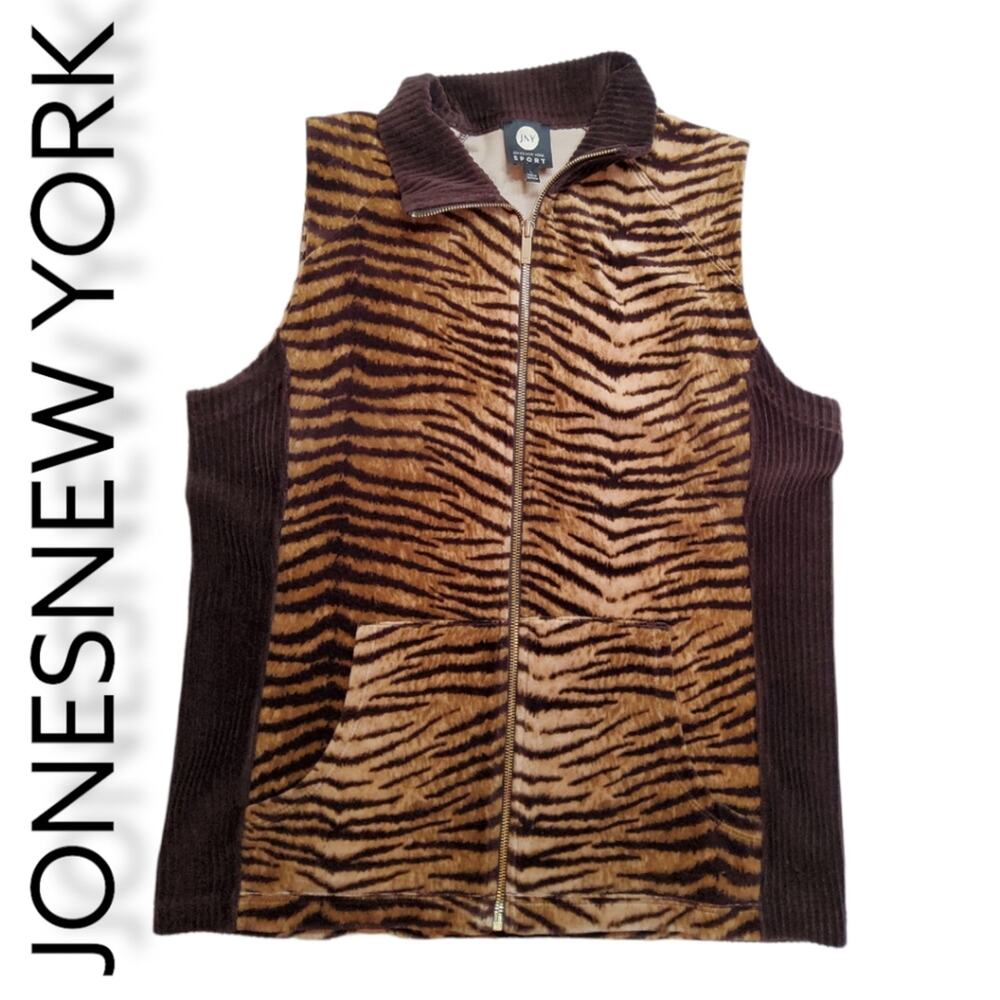 Jones New York Women's animal print vest